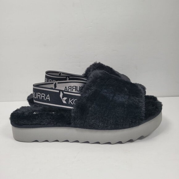 Koolaburra by UGG FUZZ'N II Women's Faux Fur Slipper Sandals US Size 7 - Picture 1 of 8